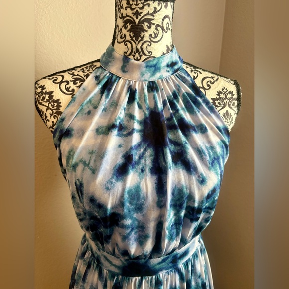 INC INTERNATIONAL CONCEPTS Tie Dye Halter Maxi Dress - Picture 3 of 8